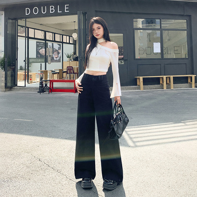 奥莱MAXSMLA25春夏新款  韩版高腰设计立体口袋宽松休闲裤女