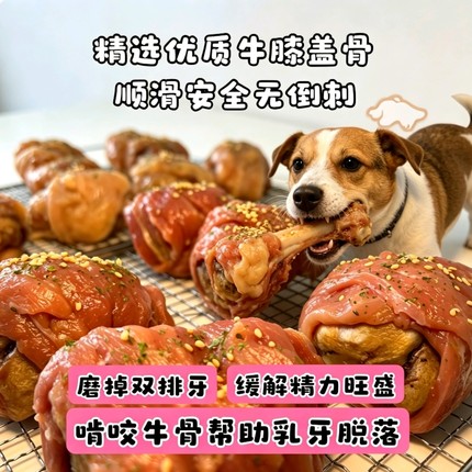 手工自制鸭肉包牛膝盖骨低敏高蛋白清火狗狗洁齿磨牙棒洁齿不发胖