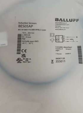 （议价)BES05AP巴鲁夫传感器BES M18ME-PSC80B-