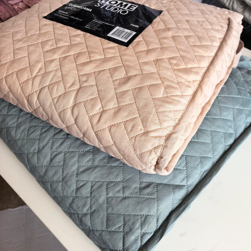 出口外贸尾货纯色床盖绗缝夹棉铺床床单带布包单人铺沙发地垫,床上用品,床盖,淘宝优惠券,粉丝福利购,淘宝优惠卷