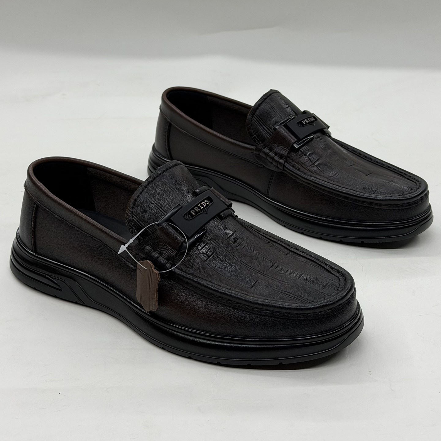 皮鞋男2026春夏新款透气商务休闲豆豆鞋软底套脚低帮男士乐福鞋子