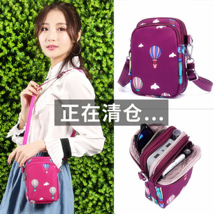 帆布零钱包包 2022多功能手机包女迷你小包斜挎包冬季 新款 竖款 韩版