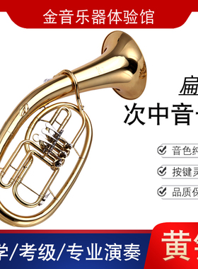 金音乐器 扁键次中音号降B 调 JYBT-E110G漆金厂家直营乐团演奏