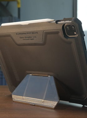 肥熊战术适用苹果iPad Air/Pro12.9寸/13寸 2025/2024/2022/2021款防摔保护套防弯外壳带笔槽平板电脑保护壳