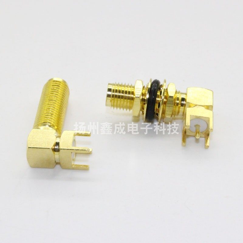 SMA-KWE加长(50欧姆) 同轴连接器 天线座 SMA弯座加长23mm