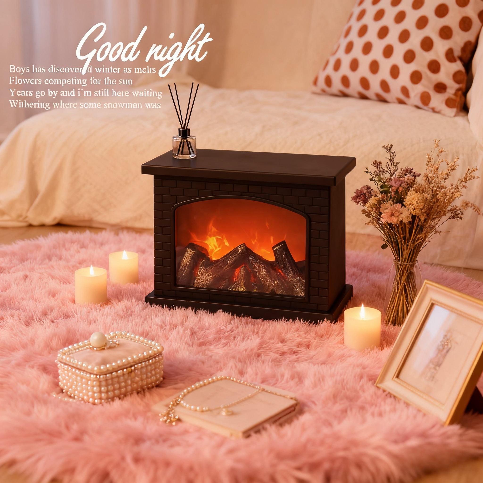 圣诞节礼物台灯床头灯直播火焰灯