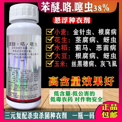 38%苯醚咯噻虫小麦花生玉米拌种剂种衣剂防虫防病蚜虫茎腐病蓟马