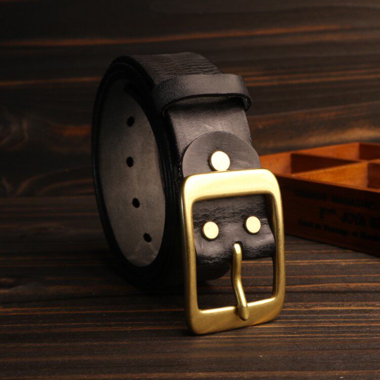 【油边款】黄铜日字扣休闲百搭复古裤带阿美咔叽手工牛仔腰带