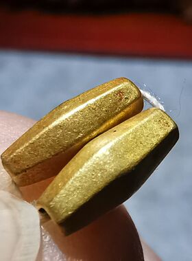 12547汉代中原老黄金实心珠Han Dynasty Antique GoldBeads 518