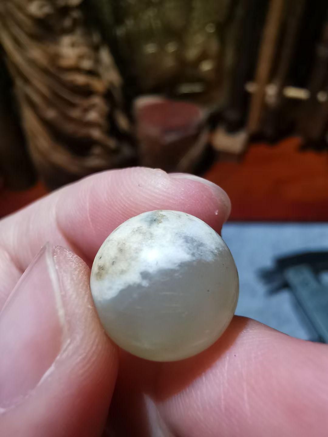 11592【汉传带皮老玉珠子】