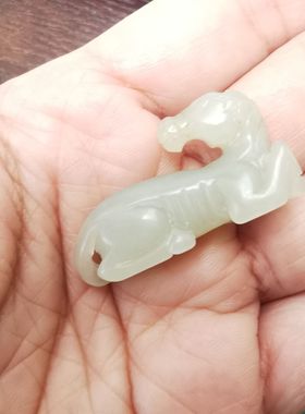 14420  汉传老和田玉马