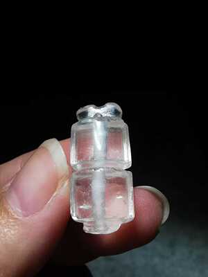 13701 老白水晶司南吊坠​