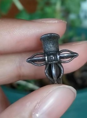 9502藏传老天铁金刚铃戒指