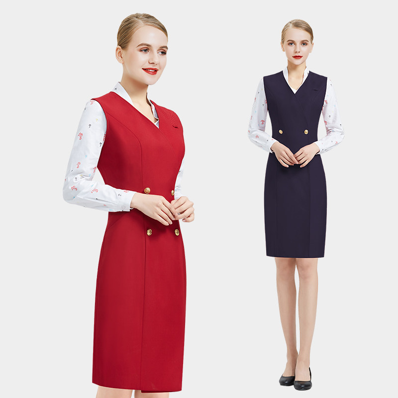 深航空姐职业装女套裙夏女神范珠宝店高铁空乘面试制服工作服套装