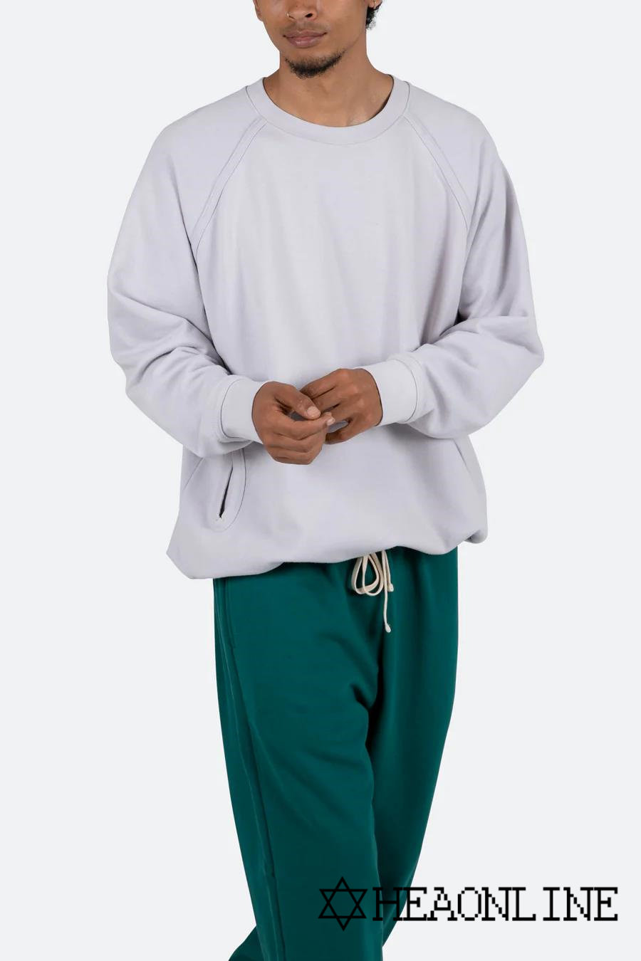 【hea】美国代购mnml束腰圆领长袖卫衣男2022年秋ins潮宽松cinch