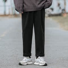 秋季簡約休閒褲滌人棉氨綸