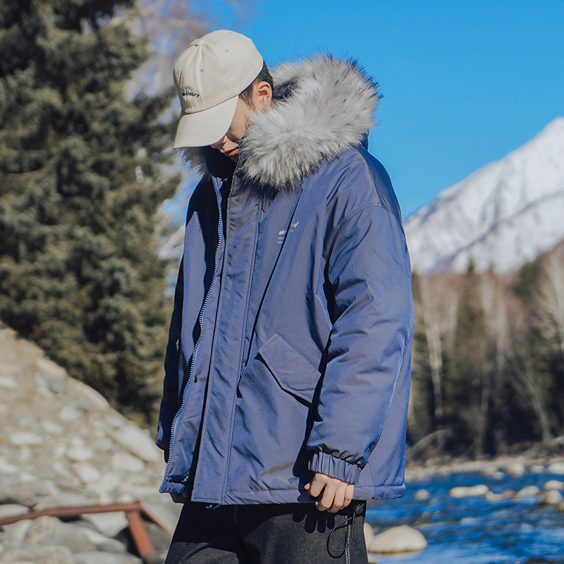 Winter hooded cotton clothing (55% nylon, 45% polyester)