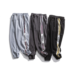 冬季加絨休閒褲聚酯纖維