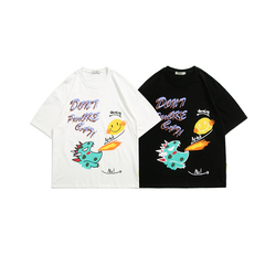 Summer cartoon printed short sleeve T-shirt cotton