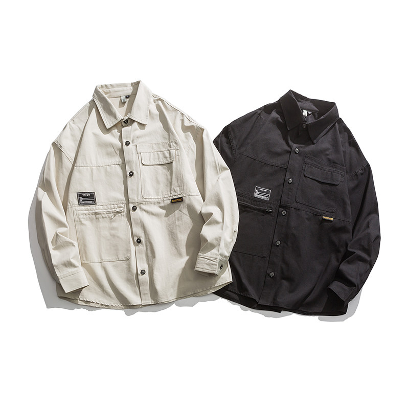 春季工裝風襯衫外套棉