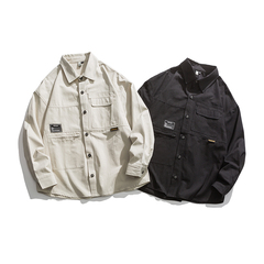 春季工裝風襯衫外套棉