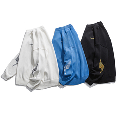 秋冬新款刺繡套頭毛衣棉