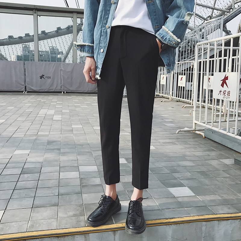 Men's slim casual pants in autumn