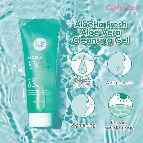 泰国711 Cathy Doll ALOEHA 芦荟洁面凝胶保湿改善肌肤缺水暗沉