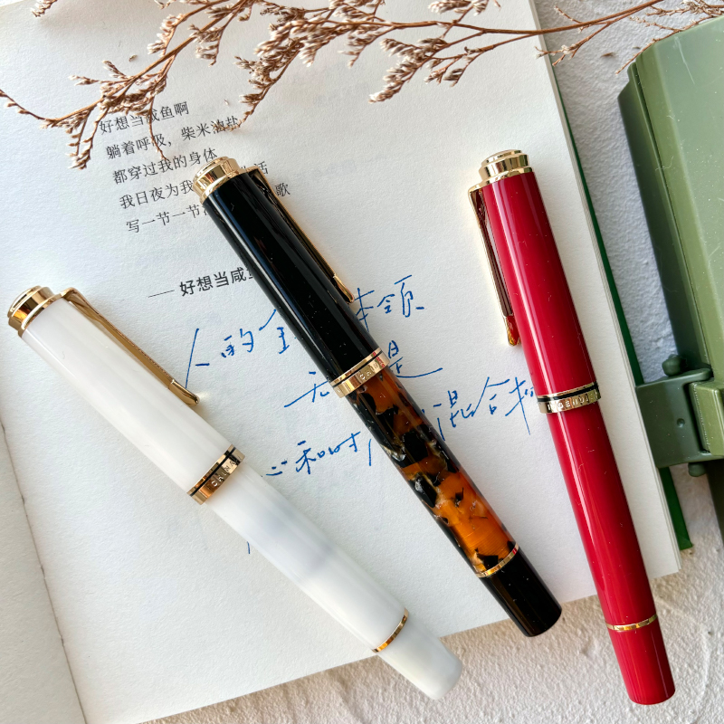 ADMOK简400乌德国施密特5号尖钢笔活塞上墨亚克力 练字书法专用笔