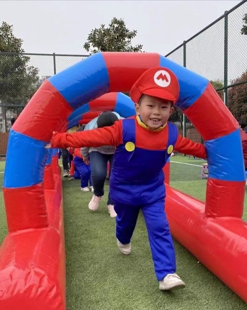 超级玛丽嘉年华亲子大型活动装儿童演出服马里奥幼儿园拓展服装新