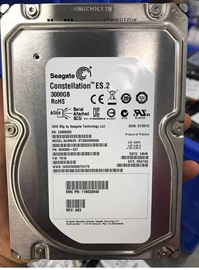 全新 DELL ST33000650SS ES.2 3T SAS 7.2K 3.5硬盘091K8T 055H49