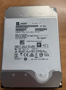 0通电 日立 10T SAS 3.5寸 HUH721010AL5200 服务器硬盘