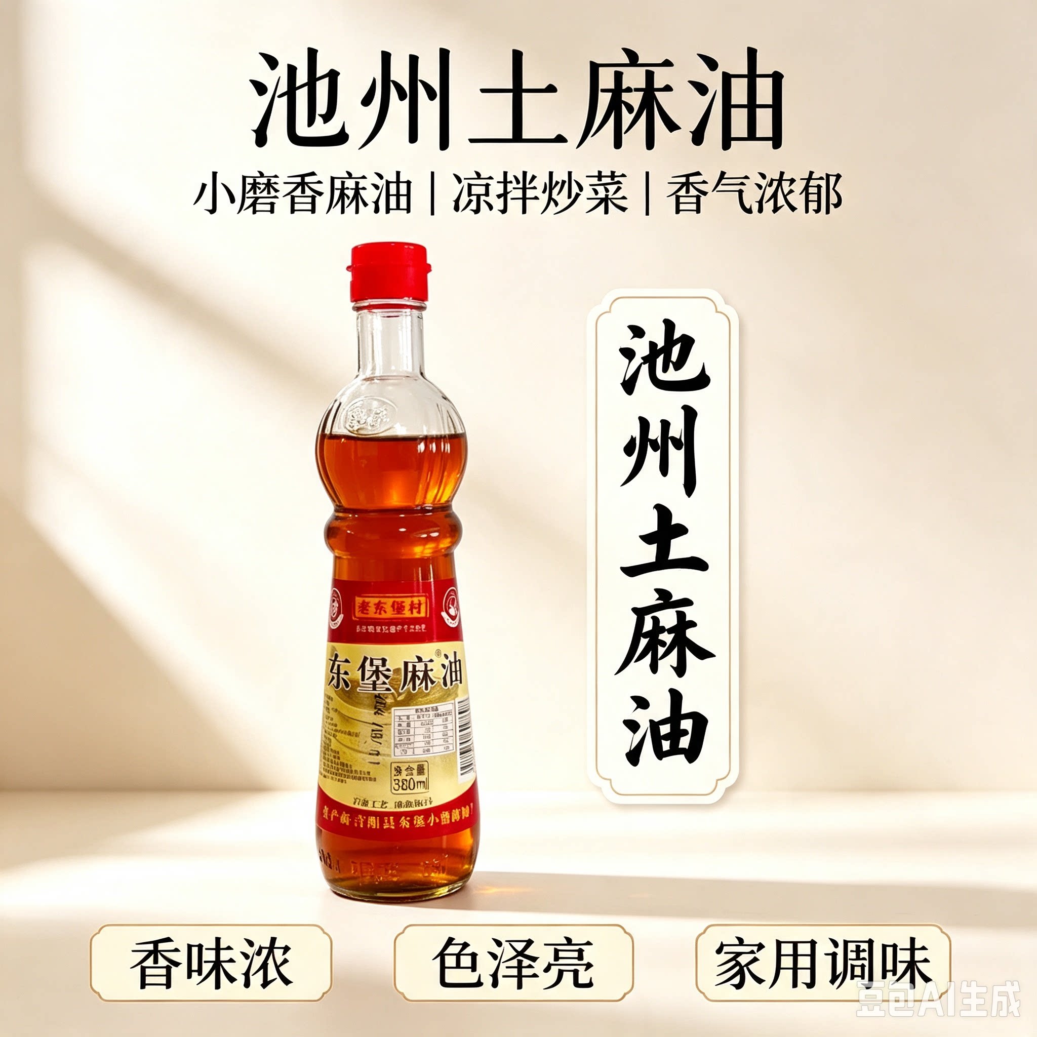 池州本地石磨芝麻油农家传统小磨香油凉拌菜调味特产包邮新老包装