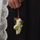个性 挂件抱花猫咪车挂四叶草三花猫包挂女手工羊毛毡潮 创意指偶式