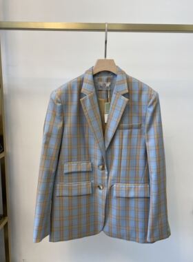 BENAO  春装新款时尚格纹西装休闲宽松外套上衣