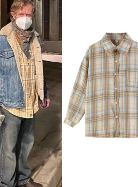 弗兰克同款内搭衬衫来啦！！复古格子好爸爸穿搭享受生命活在当下