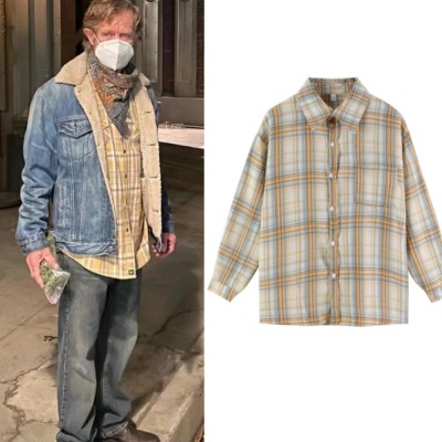 弗兰克同款内搭衬衫来啦！！复古格子好爸爸穿搭享受生命活在当下