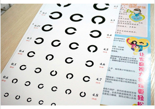 C字母 5米3米儿童幼儿全家适用 防水耐用印刷测量视力表