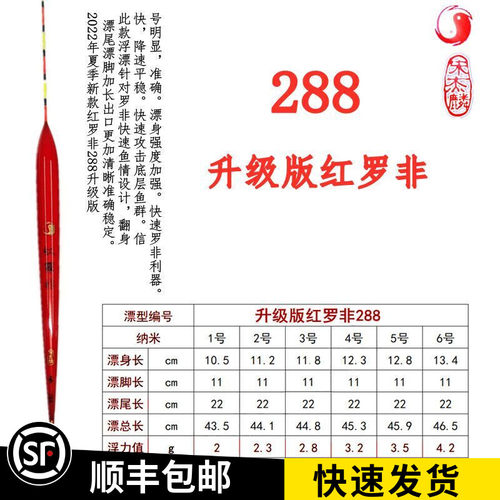 升级版红罗非288渔心快速下底漂
