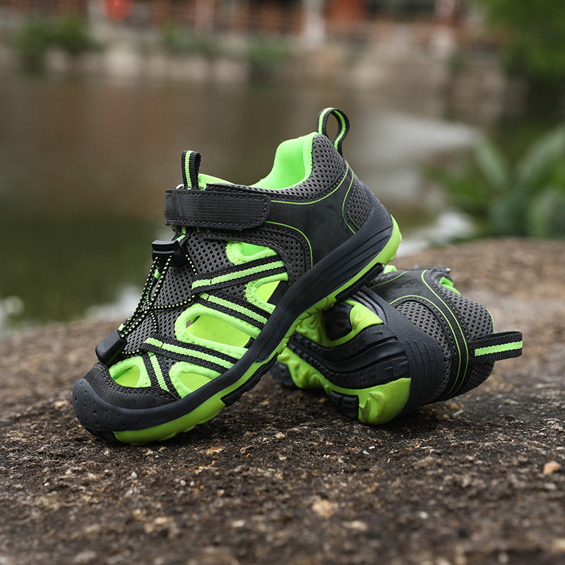 男童凉鞋包头防撞耐磨防滑魔术贴外贸小学生户外休闲鞋男孩沙滩鞋