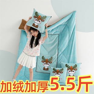 新款卡通可爱两用抱枕被子二合一车用办公室午休靠垫被可机洗折叠