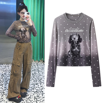 网纱T恤打底衫皮肤衣女