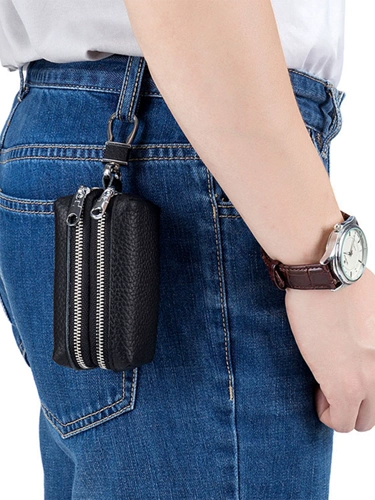 Вместительная и большая ключница подходит для мужчин и женщин, универсальный картхолдер, кожаный кошелек