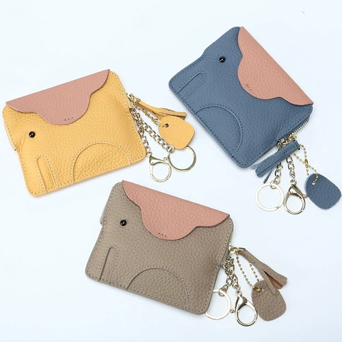 Маленький ультратонкий кошелек, кожаные монеты, брелок, сумка-органайзер, милая сумка через плечо, воловья кожа, из натуральной кожи