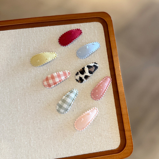 3.5cm儿童小号布艺水滴bb夹可爱宝宝前额碎发夹子发卡幼儿发量少