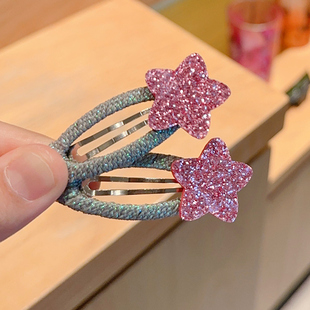 韩国儿童不伤发BB夹防锈女童边夹刘海夹宝宝头饰发饰五角星碎发夹