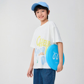 巴拉巴拉儿童短袖 t恤男童运动上衣2025夏装 凉感童装 商场同款 半袖