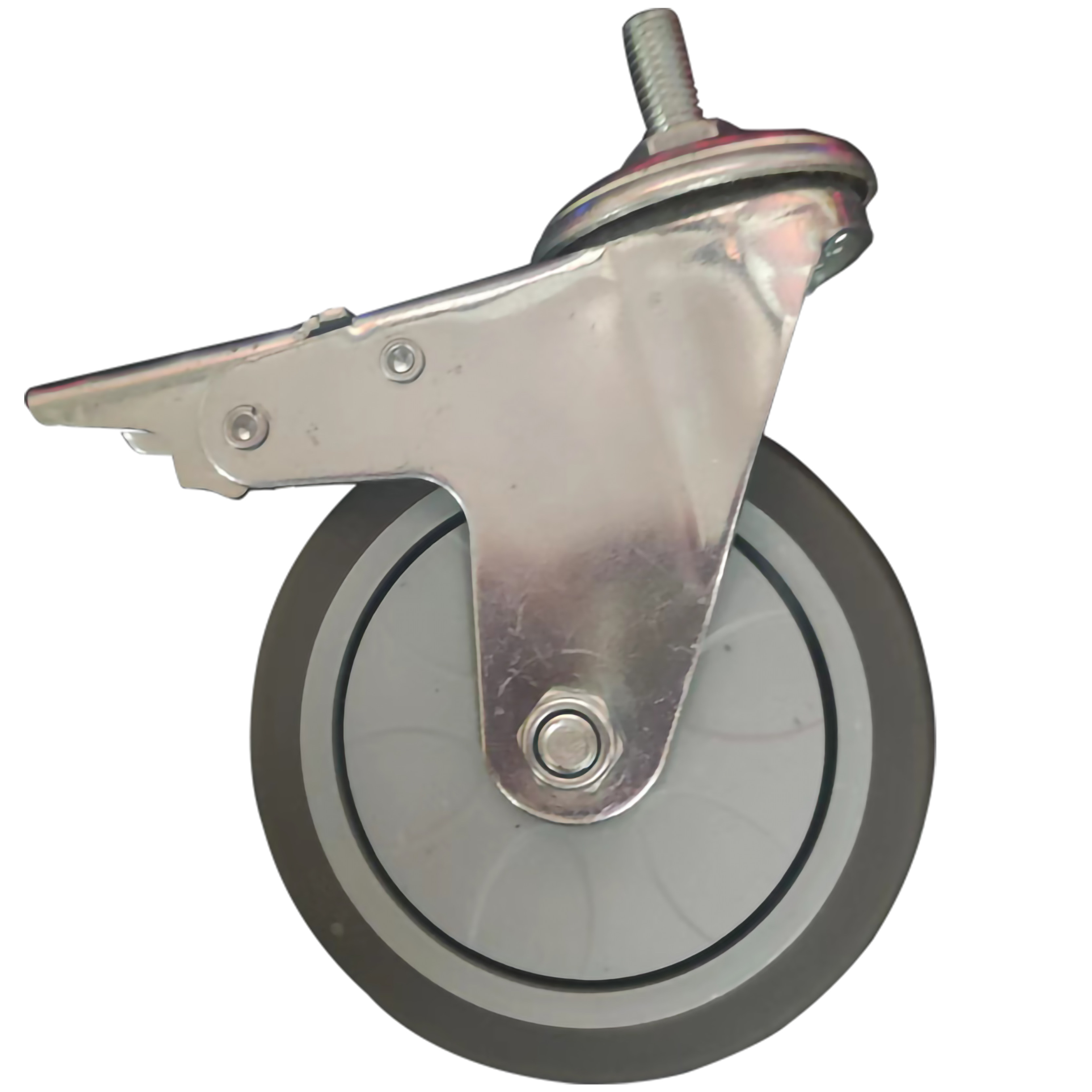 4寸橡胶轮丝杆M10促销花车轮子货架折叠桌椅脚轮橡胶轮带刹车耐磨,基础建材,脚轮/万向轮,淘宝优惠券,粉丝福利购,淘宝优惠卷