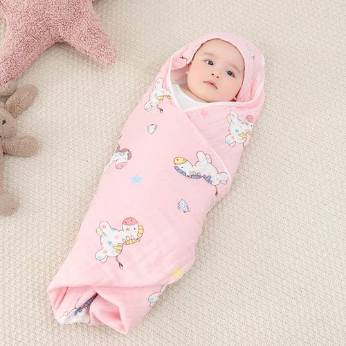 六层高密纯棉纱布抱被新生儿襁褓