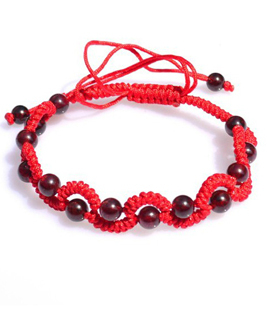 2026马年开运天然石榴石手链编制红绳手链学生女款手绳手串